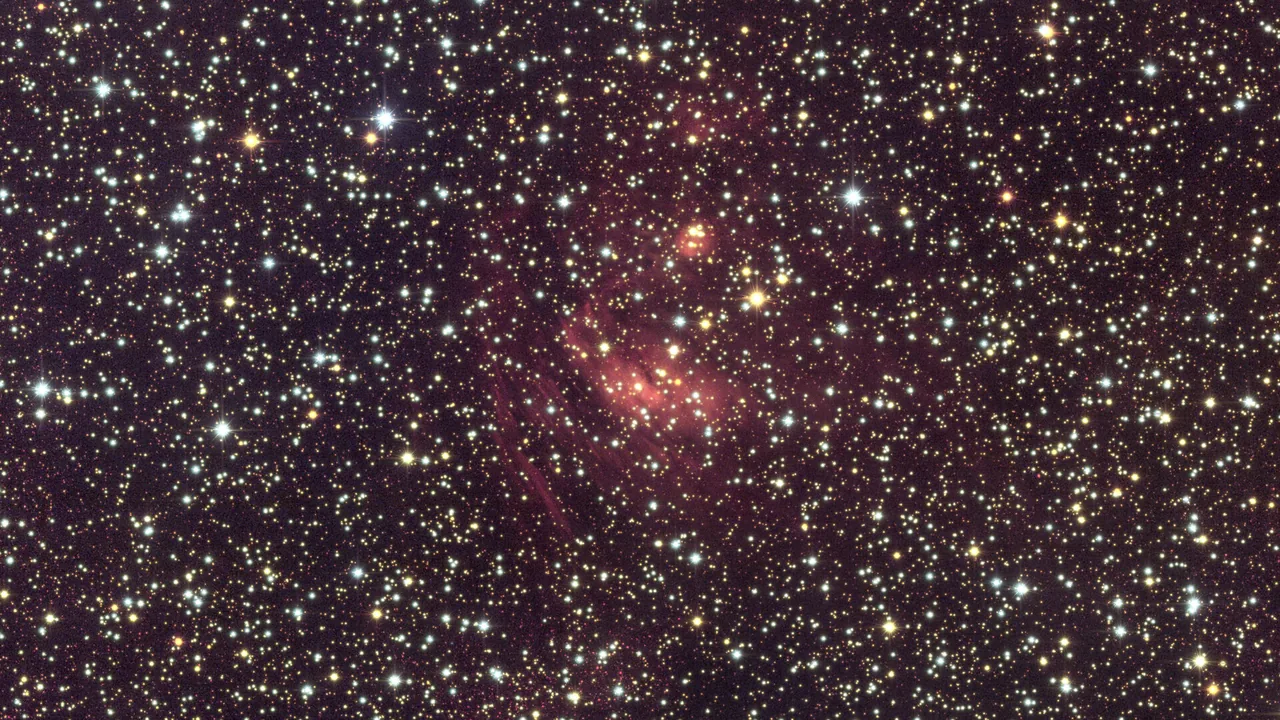 Euclid-Detailbild einer Nebelstruktur im galaktischen Bulge