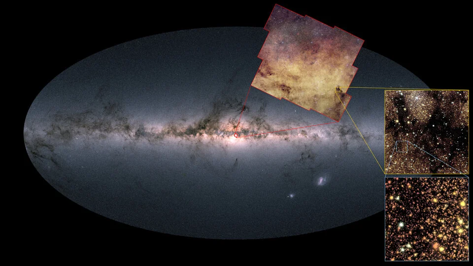 Position von Euclids Galactic Bulge Survey innerhalb der Milchstraße